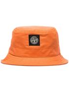 Stone Island Reflective Logo Patch Bucket Hat - Orange