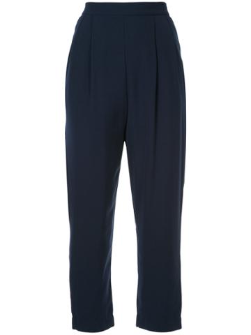 Clane Tailored Fitted Trousers - Blue