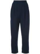 Clane Tailored Fitted Trousers - Blue