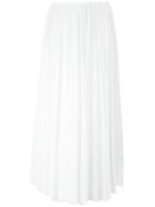 Céline Pleated Skirt, Women's, Size: 38, White, Polyester