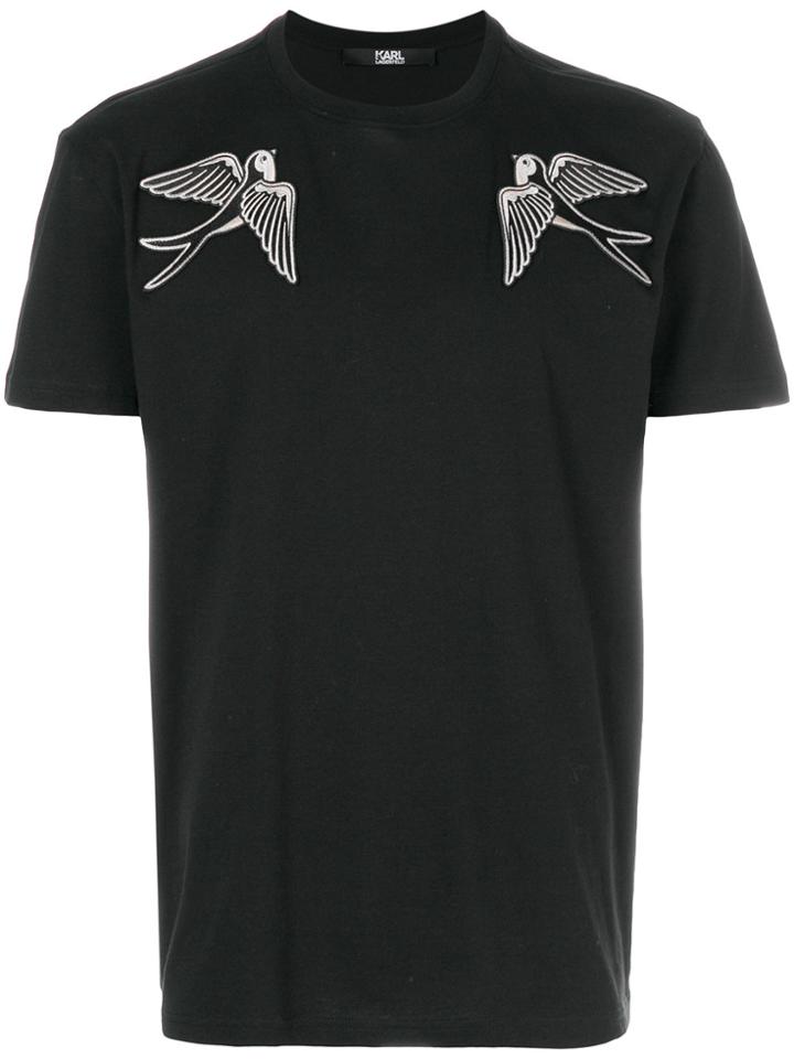 Karl Lagerfeld Captain Karl Bird Patch T-shirt - Black