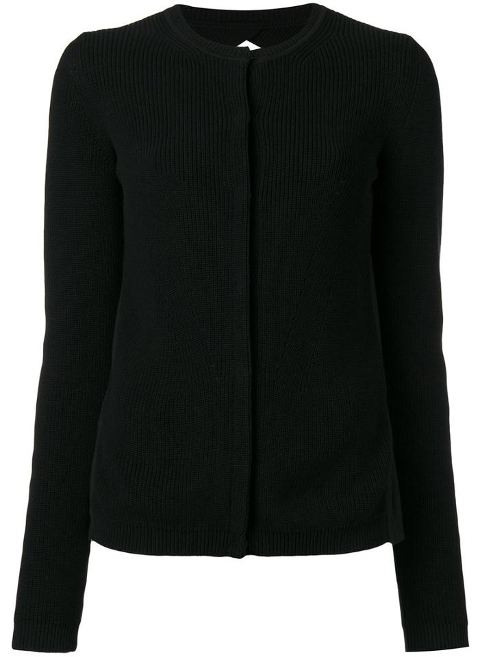 No21 Ruffle Panel Jumper, Women's, Size: 42, Black, Cotton/acetate/silk