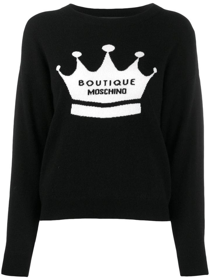 Boutique Moschino Intarasia Pullover - Black