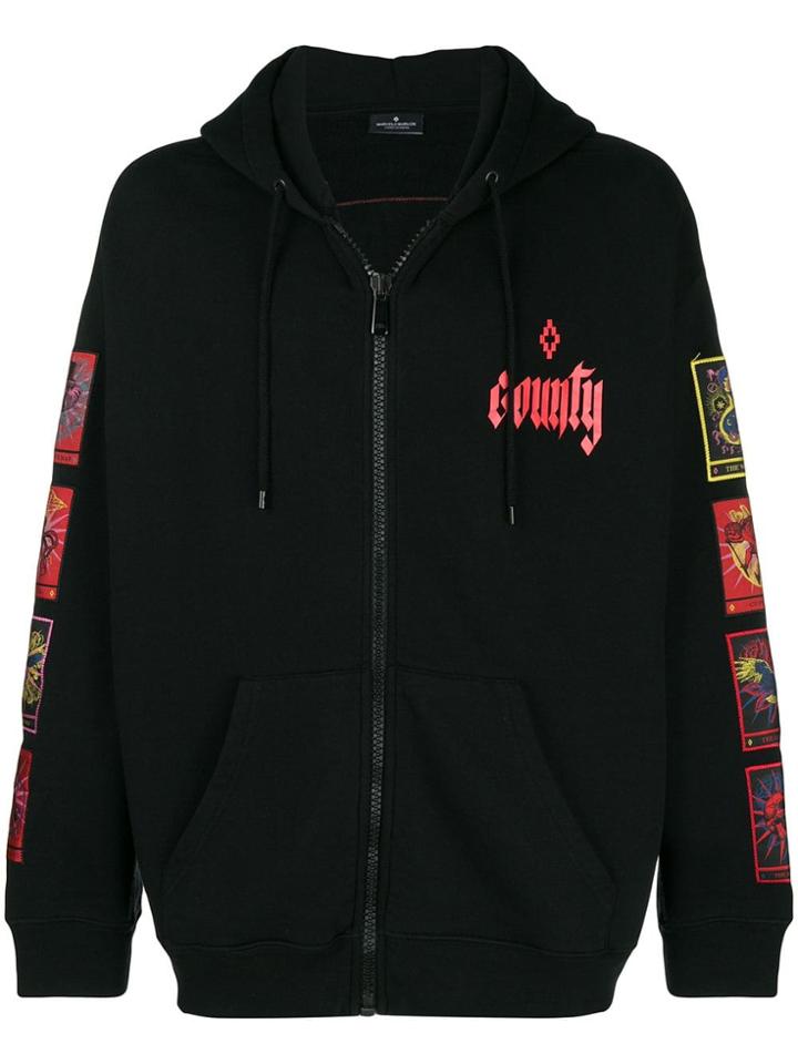 Marcelo Burlon County Of Milan Tarot Zipped Hoodie - Black