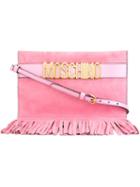 Moschino Fringed Logo Clutch