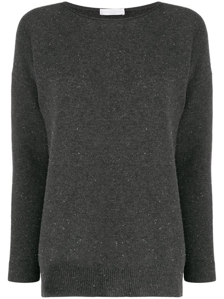 Fabiana Filippi Round Neck Relaxed-fit Jumper - Grey