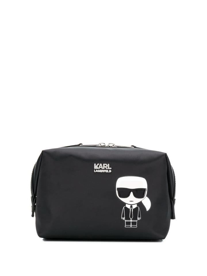 Karl Lagerfeld K/ikonik Make-up Bag - Black