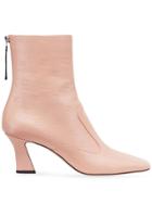 Fendi Ffreedom Square Toe Ankle Boots - Pink