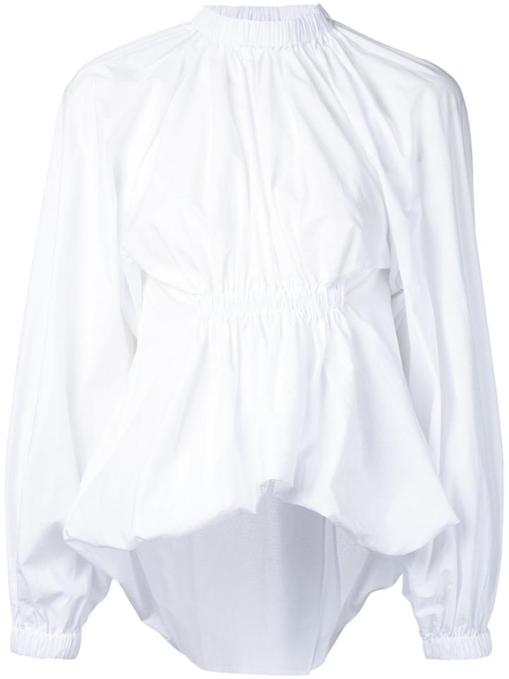 Ellery Gathered Waist Blouse - White
