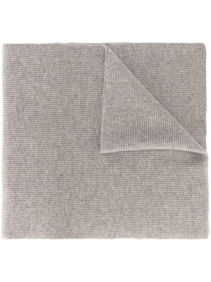 N.peal Cashmere Ribbed Wide Scarf, Adult Unisex, Nude/neutrals, Cashmere