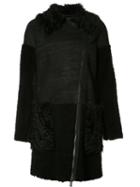 Zac Zac Posen 'lilian' Coat, Women's, Size: Medium, Black, Lamb Fur