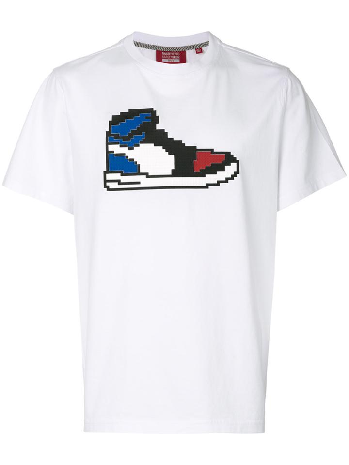 Mostly Heard Rarely Seen 8-bit Pixel Sneakers Print T-shirt - White