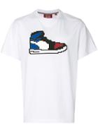 Mostly Heard Rarely Seen 8-bit Pixel Sneakers Print T-shirt - White