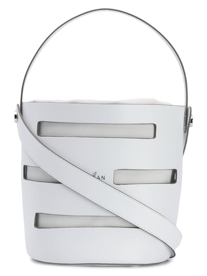 Hogan Cut-out Detail Bucket Bag - White