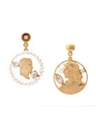 Oscar De La Renta Coin Earrings - Gold