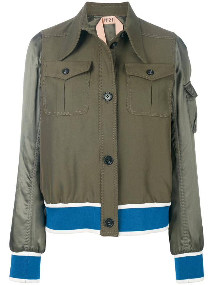 No21 Designer Bomber Jacket - Green