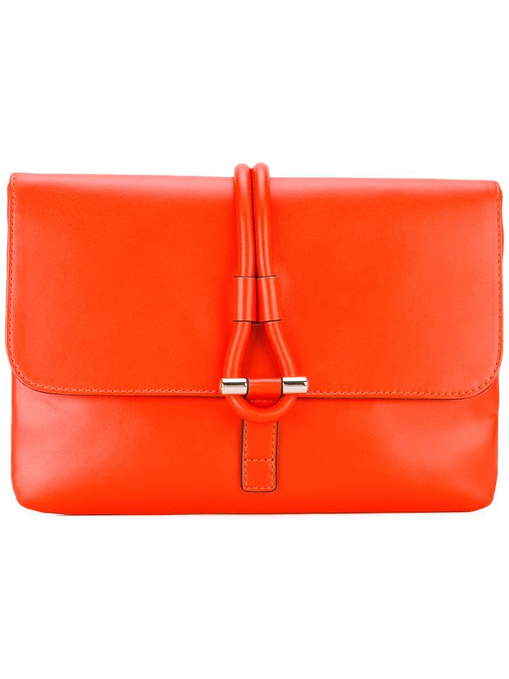 Tila March - Romy Clutch - Women - Leather - One Size, Yellow/orange, Leather