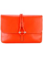 Tila March - Romy Clutch - Women - Leather - One Size, Yellow/orange, Leather