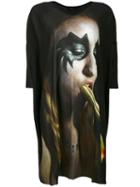 Face Print Tunic - Women - Cotton - One Size, Black, Cotton, Area Di Barbara Bologna