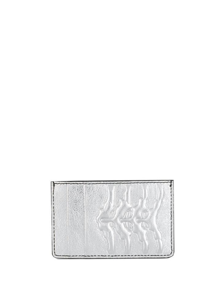 Alexander Mcqueen Ribcage Cardholder - Silver