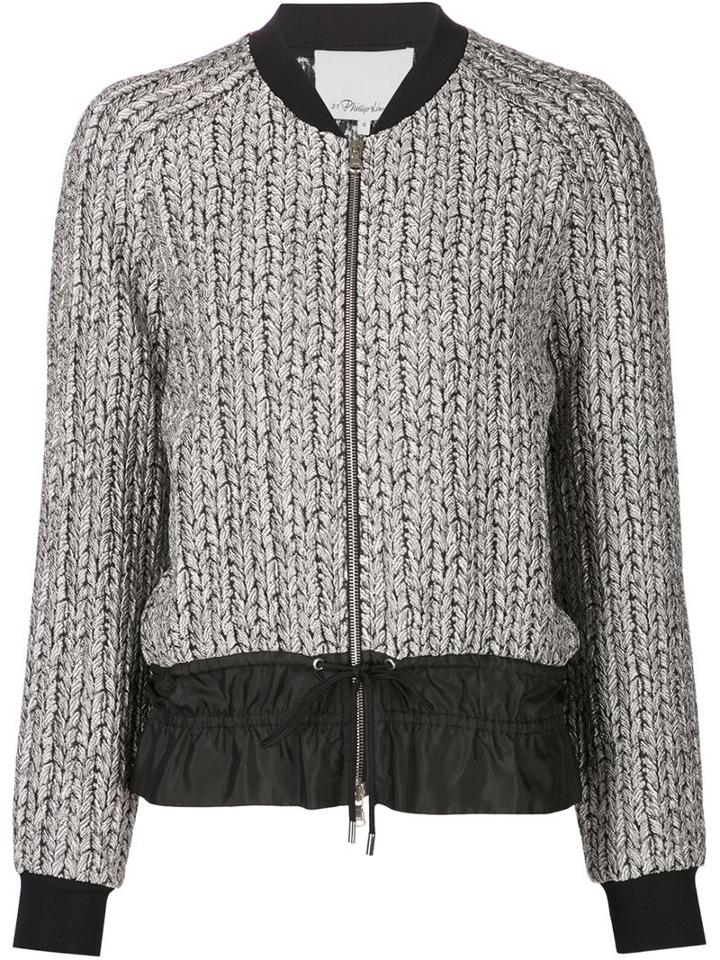 3.1 Phillip Lim Braid Brocade Bomber Jacket