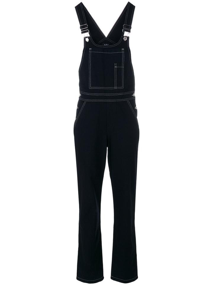 A.p.c. Fitted Dungarees - Blue