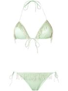 Oseree Sequinned Bikini - Green