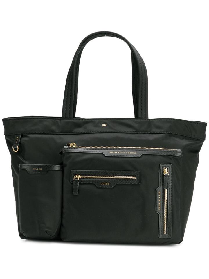 Anya Hindmarch Multi-pocket Tote - Black