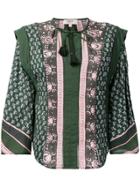 Sea Patterned Blouse - Green