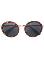 Prada Eyewear - Tortoiseshell Round Sunglasses - Women - Acetate/metal - One Size, Brown, Acetate/metal
