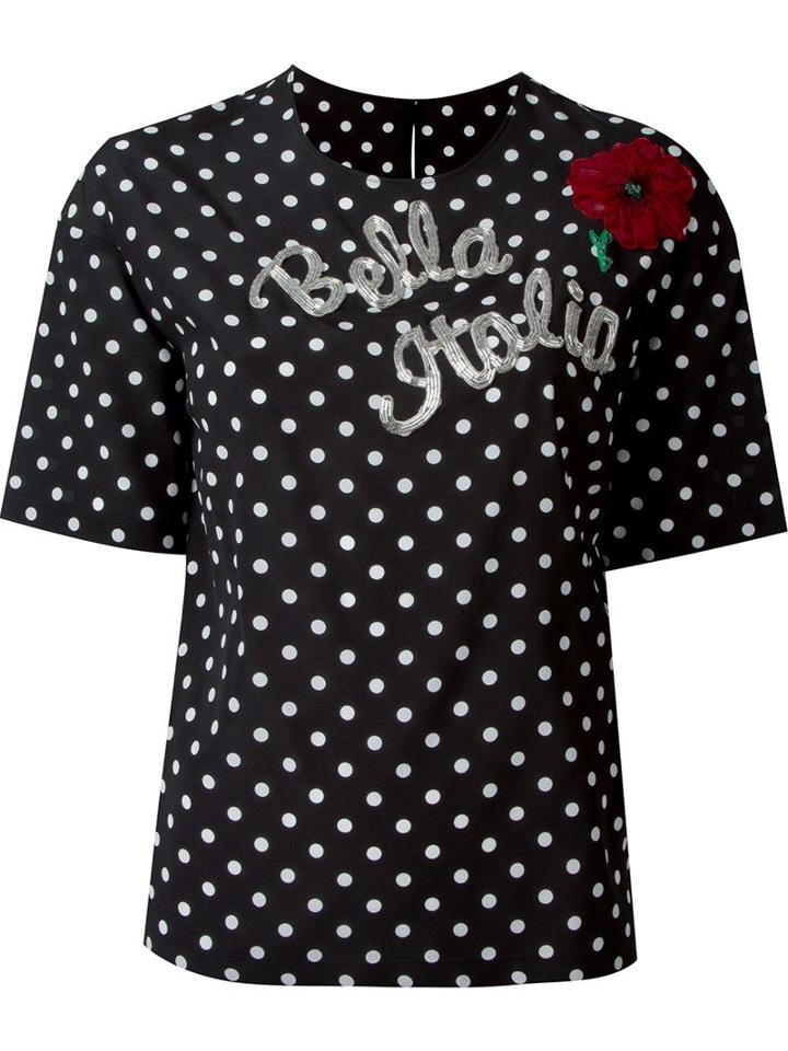 Dolce & Gabbana Embellished Polka Dot Top