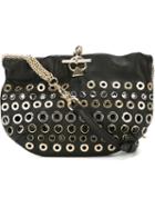 Sonia Rykiel Eyelet Embellished Cross Body Bag, Women's, Black