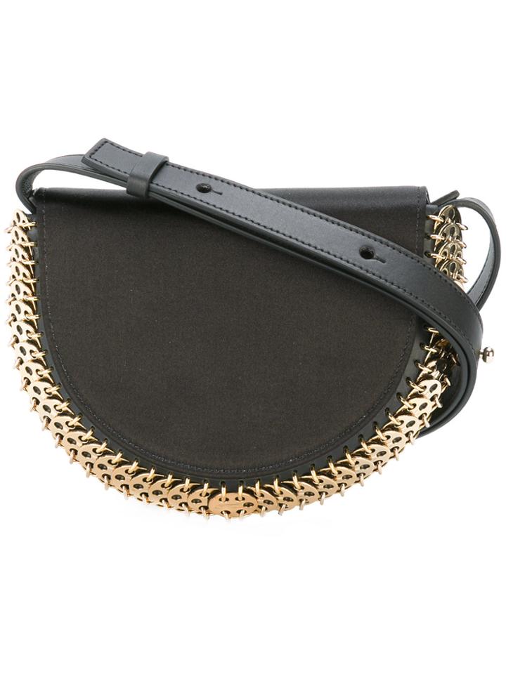 Paco Rabanne Chain Trimmed Cross-body Bag - Black