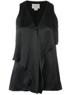 Jason Wu Ruffled Layer Top - Black