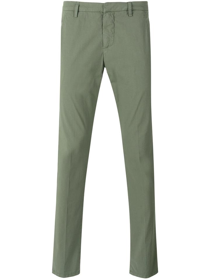 Dondup - Chino Trousers - Men - Cotton/spandex/elastane - 32, Green, Cotton/spandex/elastane