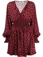 Msgm Leopard Print Dress - Pink
