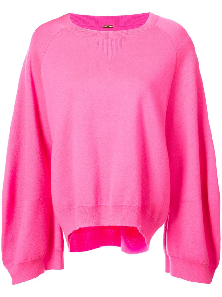 Adam Lippes Oversized Sleeve Sweatshirt - Pink & Purple