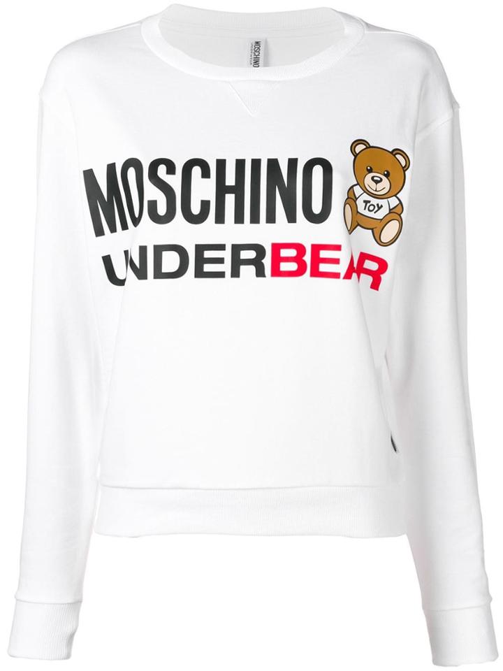 Moschino Underbear Print Sweatshirt - White