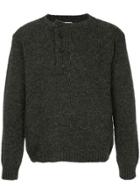 Bergfabel Cropped Crewneck Sweater - Grey