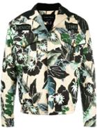 Christian Pellizzari Floral Print Jacket, Men's, Size: 48, Nude/neutrals, Cotton/spandex/elastane