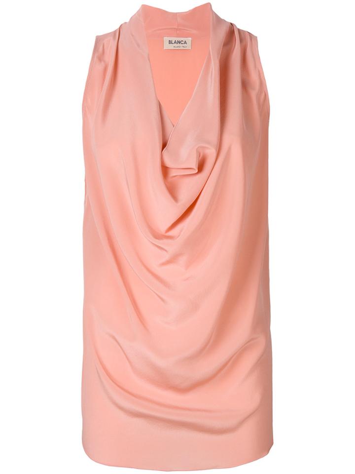 Blanca Cowl Neck Blouse - Pink & Purple