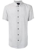 Geometric Print Shortsleeved Shirt - Men - Viscose - Xxxl, White, Viscose, Armani Jeans
