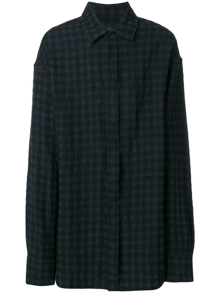 Ann Demeulemeester Checked Shirt - Black