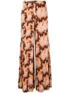 L'autre Chose Printed Palazzo Pants - Brown