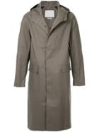 Mackintosh Hooded Three Buttoned Coat - Grey