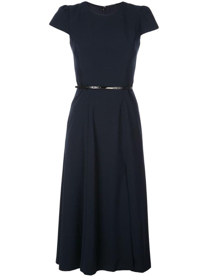 Elie Tahari Miciela Belted Midi Dress - Blue