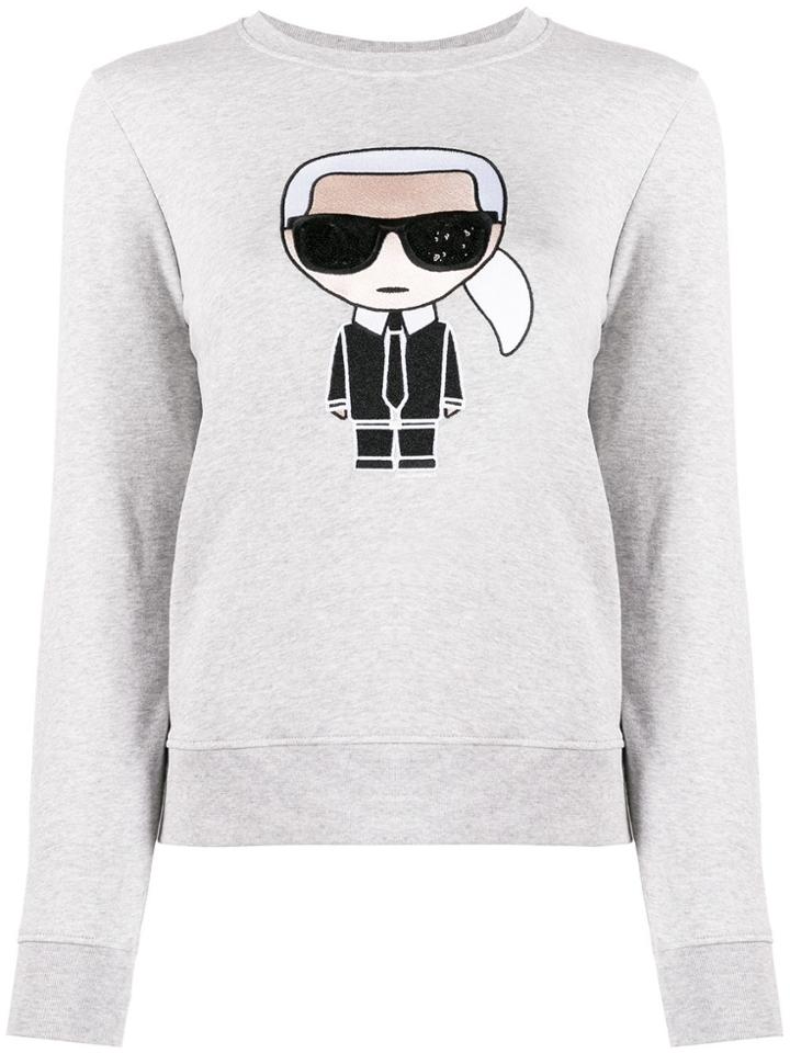 Karl Lagerfeld Graphic Print Sweatshirt - Grey