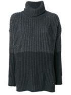 Woolrich Contrast Colour Roll-neck Sweater - Grey