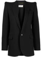 Saint Laurent Dramatic Shoulders Blazer - Black