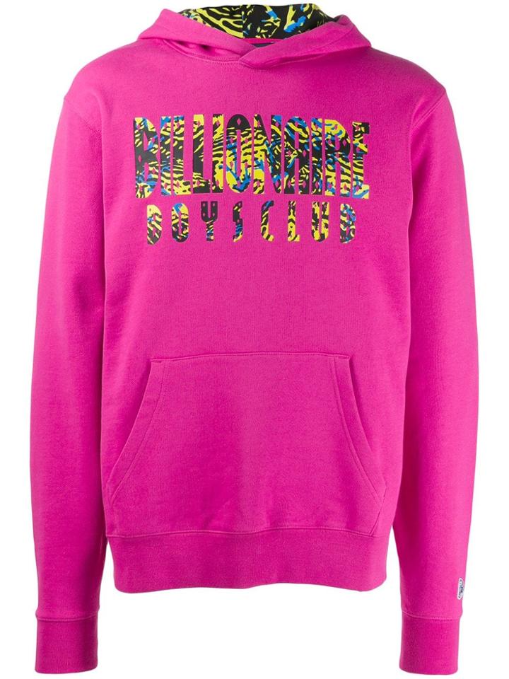 Billionaire Boys Club Logo Print Hoodie - Pink
